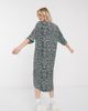 Monki Monki printed jersey dress in green print-Blues - 2