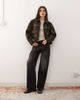 Monki Monki short collared jacket with wool in brown check - 3