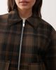 Monki Monki short collared jacket with wool in brown check - 4