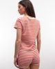 Monki Monki short sleeve T-shirt in red and white stripes - part of a set - 4