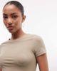Monki Monki slim fit baby tee in olive green - 1