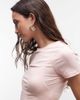 Monki Monki slim fit baby tee in peach-White - 3