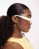 Monki Monki small rectangle sunglasses in cream with yellow tinted lenses-White - 3