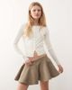 Monki Monki structured mini skirt in mole-Neutral - 2