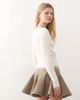 Monki Monki structured mini skirt in mole-Neutral - 4