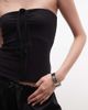 Monki Monki tie back halter top in black - 3