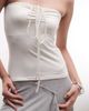 Monki Monki tie back halter top in white - 3