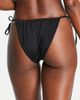 Monki Monki tie side tanga bikini briefs in black - 2