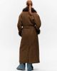 Monki Monki wool look belted maxi coat with faux fur collar and cuffs detailing in brown gingham - 4