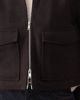 Monki Monki wool look short collared jacket in chocolate brown - 2