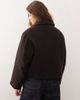 Monki Monki wool look short collared jacket in chocolate brown - 3