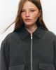 Monki Monki wool look short collared jacket in dark gray - 3