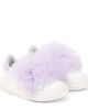 Monnalisa Monnalisa Appliqué leather and tulle sneakers - 1