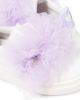 Monnalisa Monnalisa Appliqué leather and tulle sneakers - 5