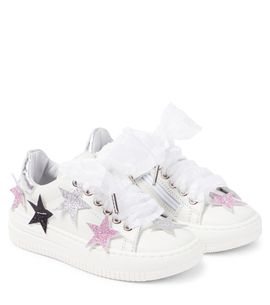 Monnalisa Monnalisa Appliqué leather sneakers
