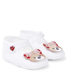 Monnalisa Monnalisa Baby bear-embellished ballet flats