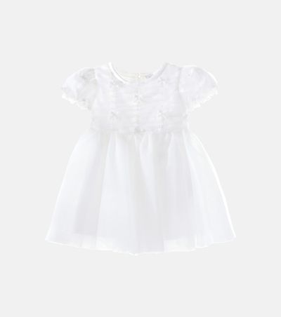 Monnalisa Monnalisa Baby bow-detail ruched tulle dress