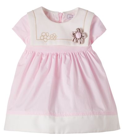 Monnalisa Monnalisa Baby floral-appliqué cotton poplin dress