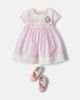 Monnalisa Monnalisa Baby floral-appliqué cotton poplin dress - 2