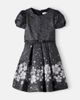 Monnalisa Monnalisa Belted floral brocade dress - 1