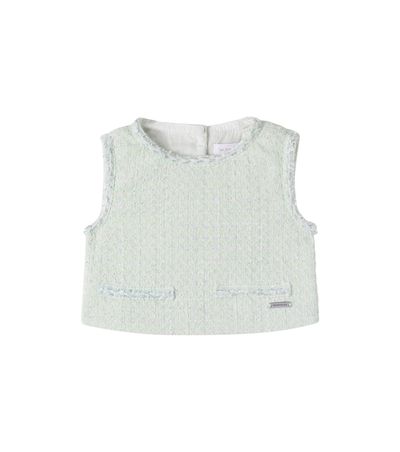 Monnalisa Monnalisa Bon Ton cotton-blend bouclé top