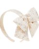 Monnalisa Monnalisa Bow-detail lamé brocade headband - 1