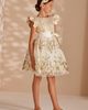 Monnalisa Monnalisa Bow-detail lamé brocade headband - 3