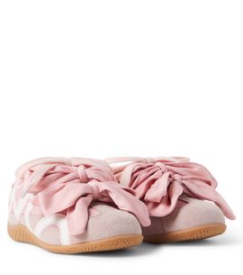 Monnalisa Monnalisa Bow-detail leather sneakers
