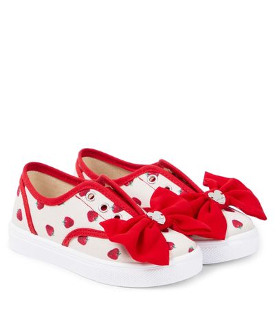 Monnalisa Monnalisa Bow-detail printed sneakers