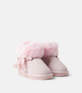 Monnalisa Monnalisa Bow-detail suede boots