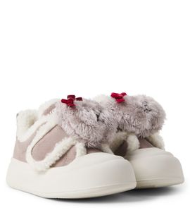 Monnalisa Monnalisa Bow-detail suede sneakers