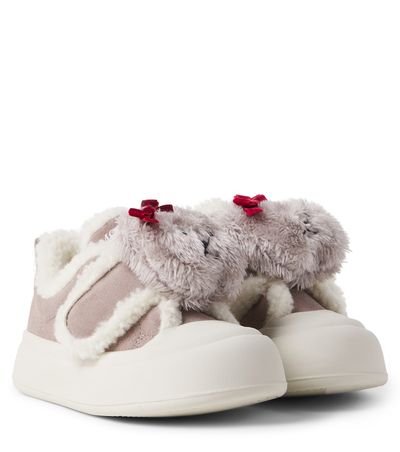 Monnalisa Monnalisa Bow-detail suede sneakers