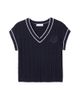Monnalisa Monnalisa Cable-knit wool and cotton sweater vest - 1