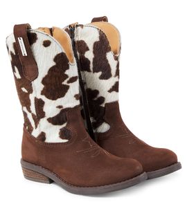 Monnalisa Monnalisa Calf hair and suede cowboy boots