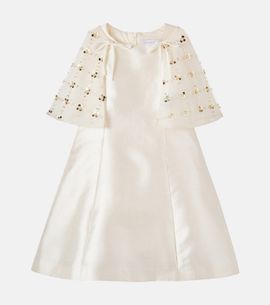 Monnalisa Monnalisa Caped sequined satin dress