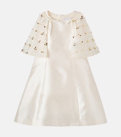 Monnalisa Monnalisa Caped sequined satin dress