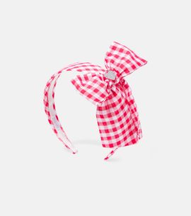 Monnalisa Monnalisa Checked mousseline headband