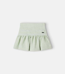 Monnalisa Monnalisa Cotton-blend lamé tweed skirt
