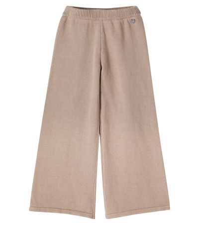 Monnalisa Monnalisa Cotton and wool wide-leg pants