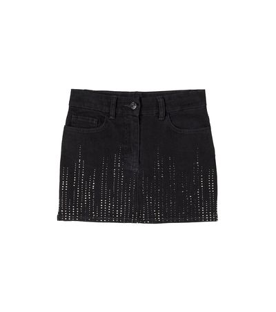 Monnalisa Monnalisa Embellished denim skirt