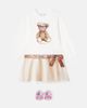 Monnalisa Monnalisa Embellished printed cotton-blend tulle dress - 2