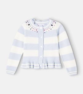 Monnalisa Monnalisa Embellished striped cardigan