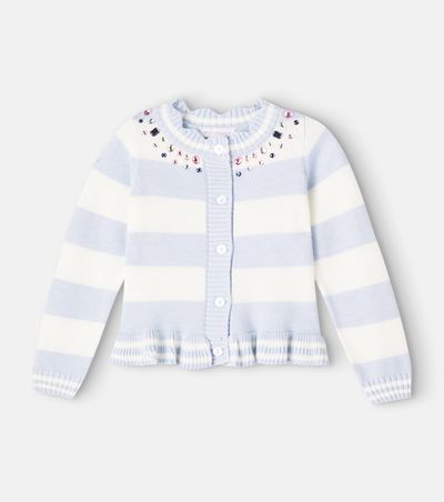 Monnalisa Monnalisa Embellished striped cardigan