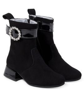 Monnalisa Monnalisa Embellished suede ankle boots