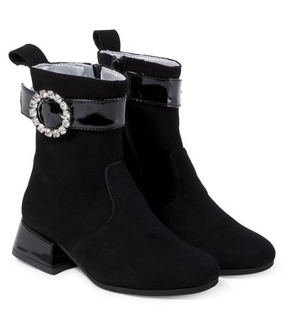 Monnalisa Monnalisa Embellished suede ankle boots