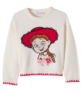 Monnalisa Monnalisa Embroidered cotton and cashmere sweater