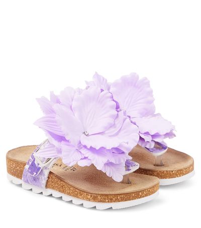 Monnalisa Monnalisa Floral-appliqué sandals