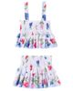 Monnalisa Monnalisa Floral ruffled cotton top and skirt set - 1