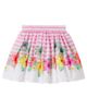 Monnalisa Monnalisa Floral striped tulle-trimmed cotton skirt - 1