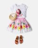 Monnalisa Monnalisa Floral striped tulle-trimmed cotton skirt - 2